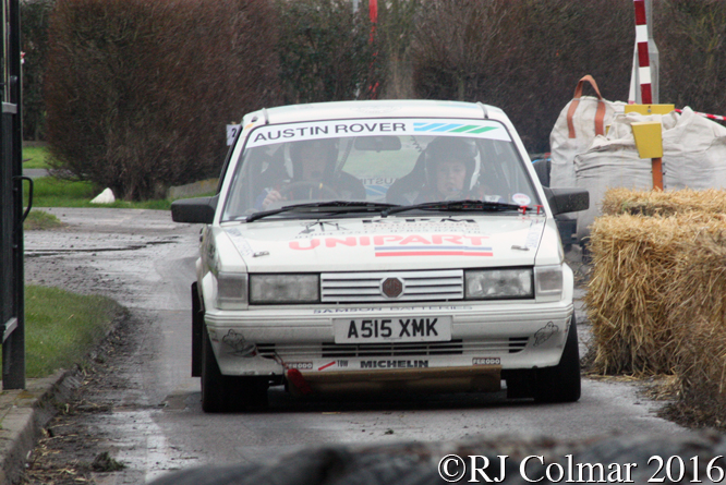 MG Maestro, Kevin/Megan McCarron, Brean Stages Rally, Brean Leisure Park,